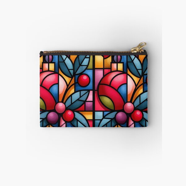 Item preview, Vibrant Stained Glass Christmas and Berries Art designed and sold by colorful-white.