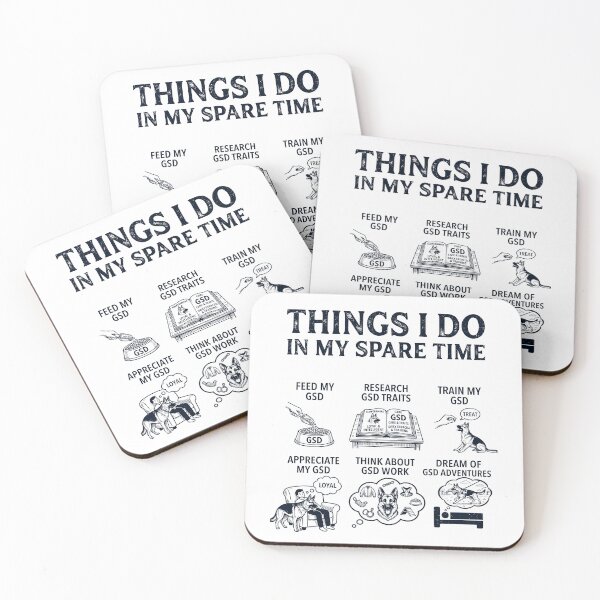 Item preview, Funny German Shepherd Lover Spare Time Activities designed and sold by dian-rody-crest.