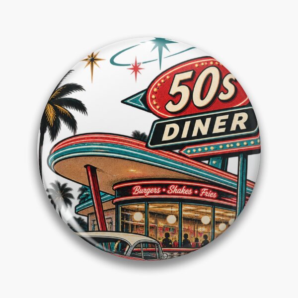 Item preview, Vintage Los Angeles 1950s Diner designed and sold by NzrProcreate.