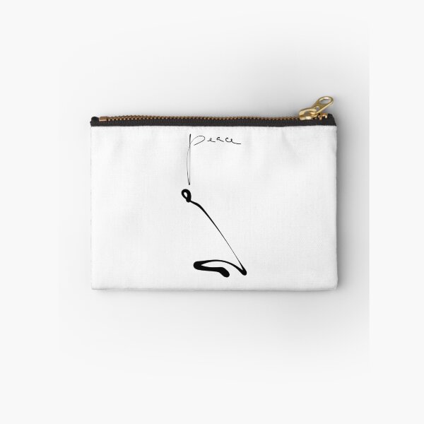 Item preview, Peace Minimalist Line Art Praying Figure Typography designed and sold by Red Onion.