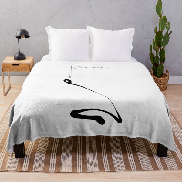 Item preview, Peace Minimalist Line Art Praying Figure Typography designed and sold by Red Onion.