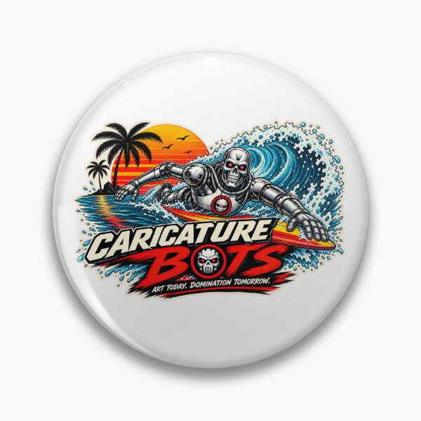 Item preview, Caricature Bots Surf Shirt designed and sold by Brett  Bower.