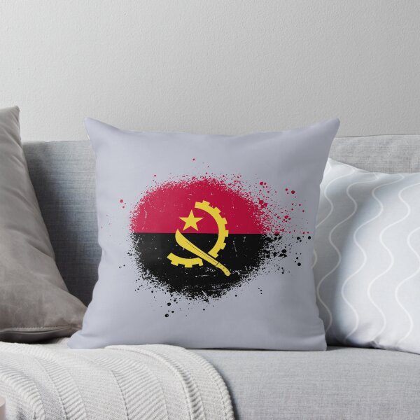 Item preview, Angola Flag Spray Paint Splatter Style designed and sold by DelfDesign.