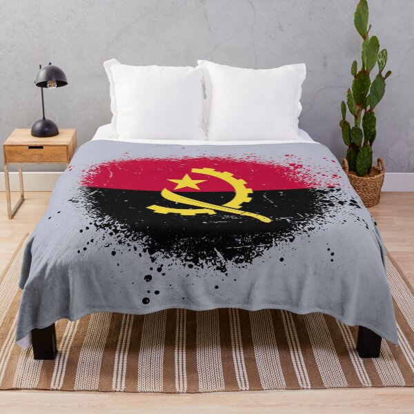 Item preview, Angola Flag Spray Paint Splatter Style designed and sold by DelfDesign.