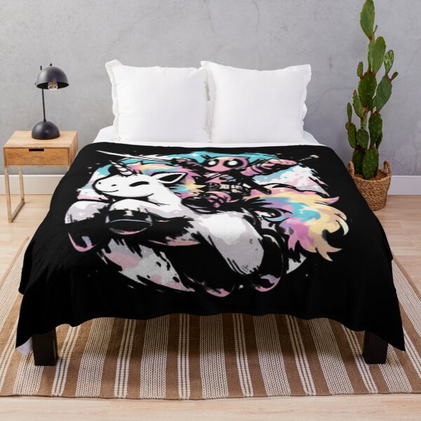 Item preview, deadpool riding colorful unicorn fan art limited edition designed and sold by JulieNicole1.