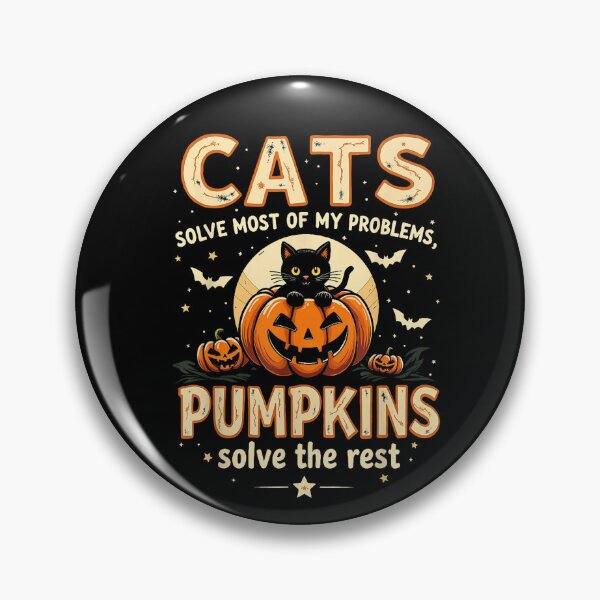 Item preview, Cats Solve My Problems Pumpkins Solve the Rest Halloween designed and sold by VioletNance.