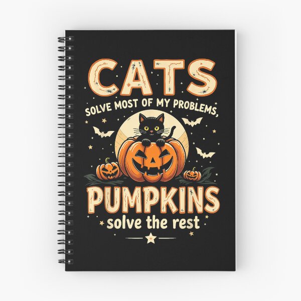 Item preview, Cats Solve My Problems Pumpkins Solve the Rest Halloween designed and sold by VioletNance.