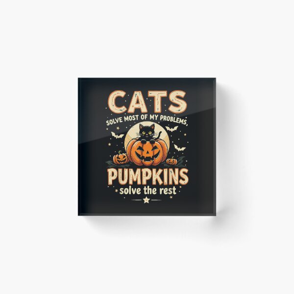 Item preview, Cats Solve My Problems Pumpkins Solve the Rest Halloween designed and sold by VioletNance.