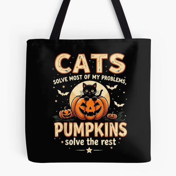 Item preview, Cats Solve My Problems Pumpkins Solve the Rest Halloween designed and sold by VioletNance.