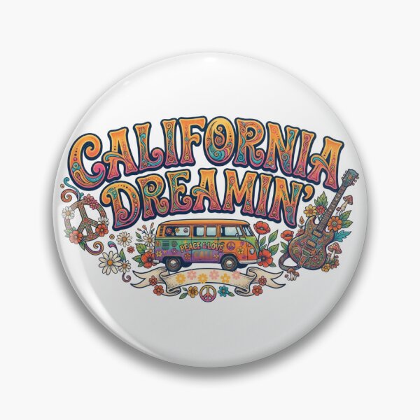 Item preview, California Dreamin 60s Psychedelic Hippie designed and sold by Nacho Average Designs.
