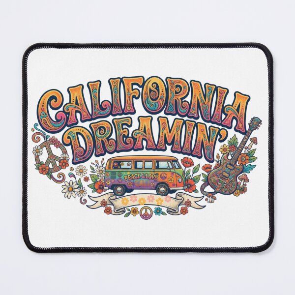Item preview, California Dreamin 60s Psychedelic Hippie designed and sold by Nacho Average Designs.