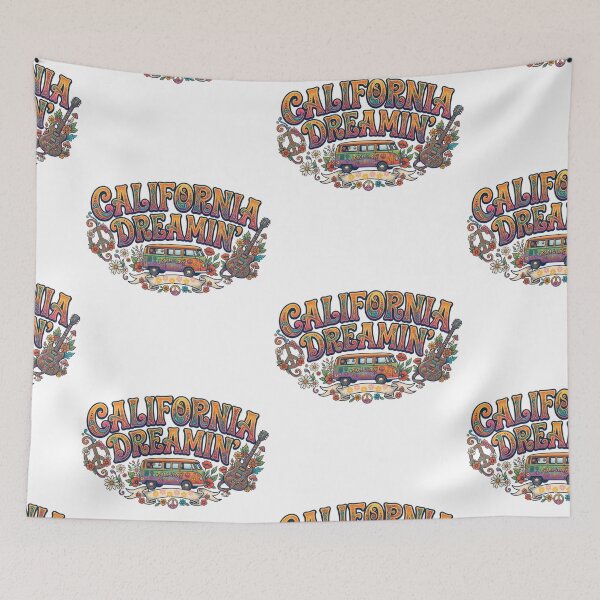 Item preview, California Dreamin 60s Psychedelic Hippie designed and sold by Nacho Average Designs.