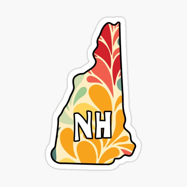 Floral New Hampshire Sticker