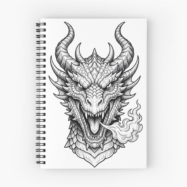 Item preview, Fierce Eastern Dragon Head – Traditional Tattoo Style designed and sold by DragonSerpent Ink.