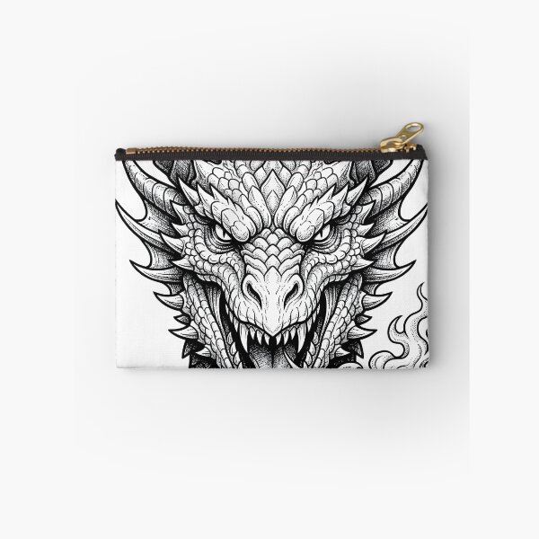 Item preview, Fierce Eastern Dragon Head – Traditional Tattoo Style designed and sold by DragonSerpent Ink.