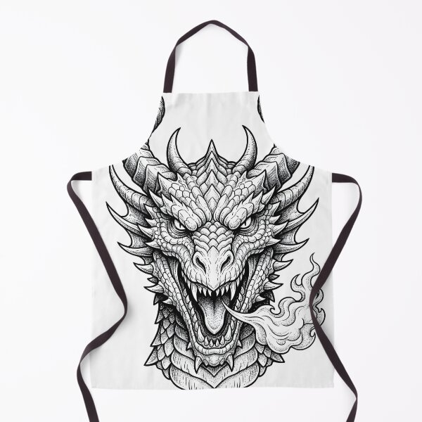 Item preview, Fierce Eastern Dragon Head – Traditional Tattoo Style designed and sold by DragonSerpent Ink.