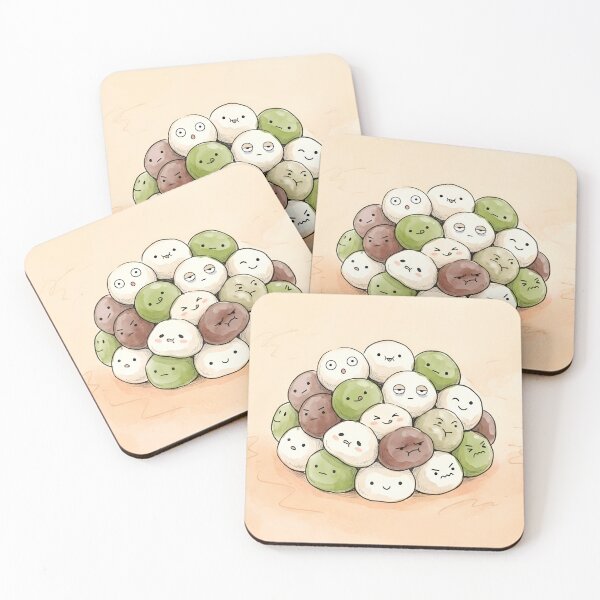 Item preview, Cute Shiratama Mochi Balls Kawaii Parfait Dessert designed and sold by DuckOddity.