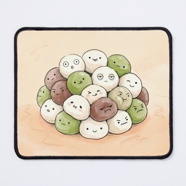 Item preview, Cute Shiratama Mochi Balls Kawaii Parfait Dessert designed and sold by DuckOddity.