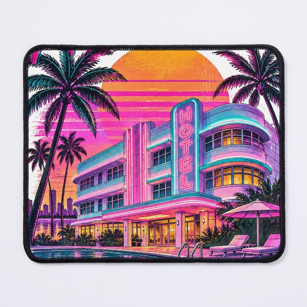 Item preview, Vintage Miami Beach Retro Hotel designed and sold by NzrProcreate.