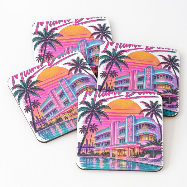 Item preview, Vintage Miami Beach Retro Hotel designed and sold by NzrProcreate.