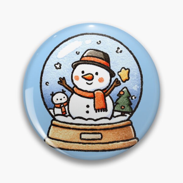 Item preview, Cute Snow Globe with Friendly Snowman Art designed and sold by colorful-white.
