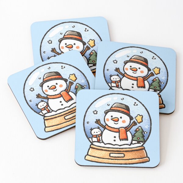 Item preview, Cute Snow Globe with Friendly Snowman Art designed and sold by colorful-white.