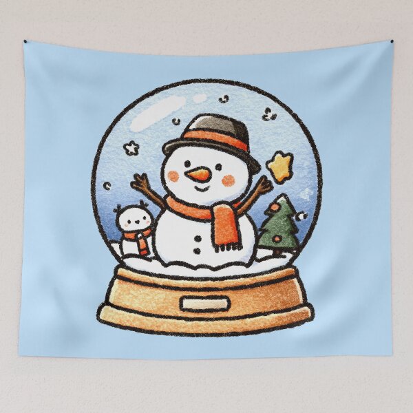 Item preview, Cute Snow Globe with Friendly Snowman Art designed and sold by colorful-white.