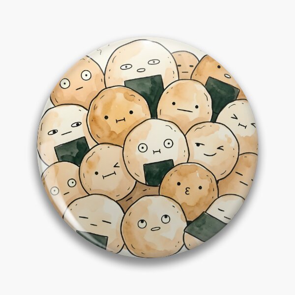 Item preview, Cute Senbei Rice Crackers Kawaii Japanese Snack Illustration designed and sold by DuckOddity.