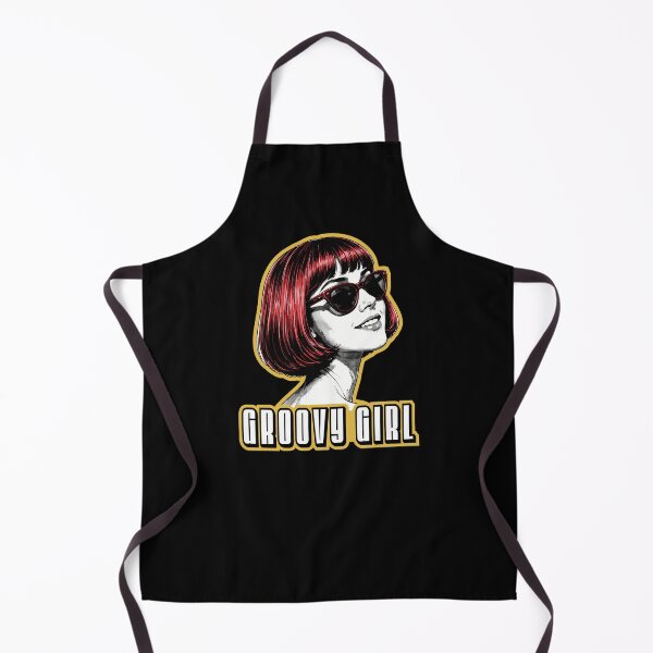 Item preview, Groovy Girl – Retro 60s Mod Icon with Bold Typography & Red Hair designed and sold by THROUGH-LIFE.