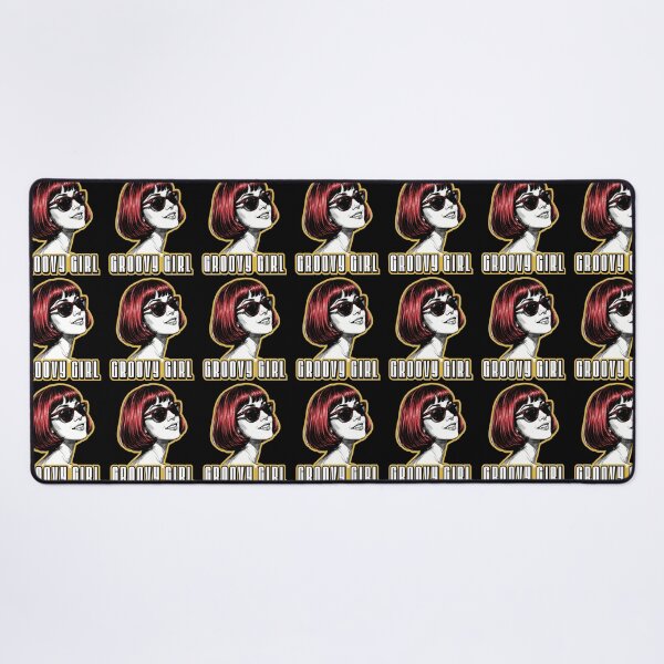 Item preview, Groovy Girl – Retro 60s Mod Icon with Bold Typography & Red Hair designed and sold by THROUGH-LIFE.