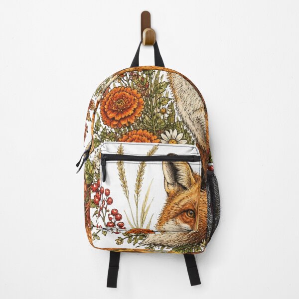 Item preview, Red Fox Autumn Wildflower Botanical Design designed and sold by VaneDesings.