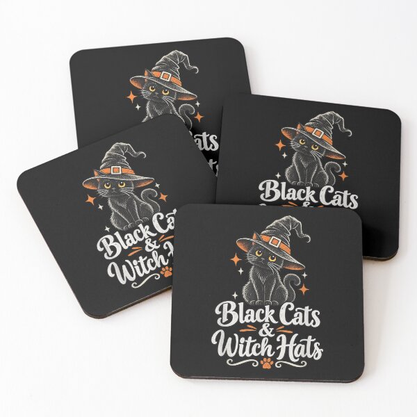 Item preview, Black Cats and Witch Hats Cute Halloween Cat designed and sold by VioletNance.