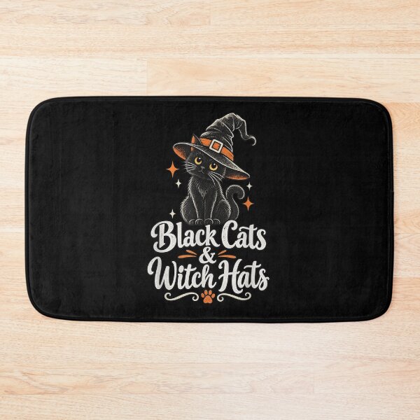Item preview, Black Cats and Witch Hats Cute Halloween Cat designed and sold by VioletNance.