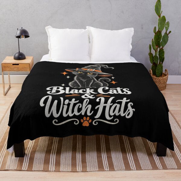 Item preview, Black Cats and Witch Hats Cute Halloween Cat designed and sold by VioletNance.