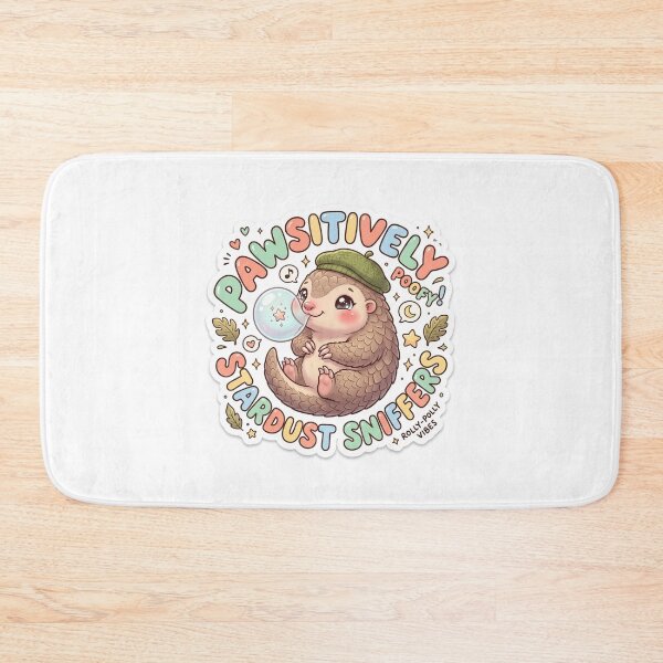 Item preview, Baby Pangolin – Kawaii "Pawsitively Poofy Stardust Sniffers" Sticker designed and sold by Chipkooo.
