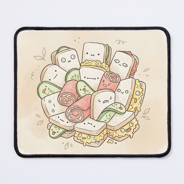 Item preview, Cute Tea Sandwiches Kawaii Afternoon Tea Illustration designed and sold by DuckOddity.