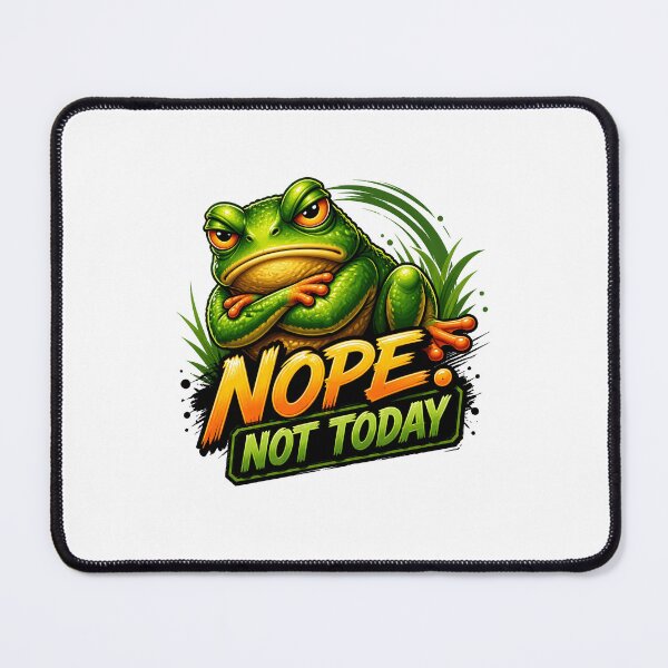Item preview, Grumpy Frog Nope Not Today Funny Frog designed and sold by WhooHoo-Art.
