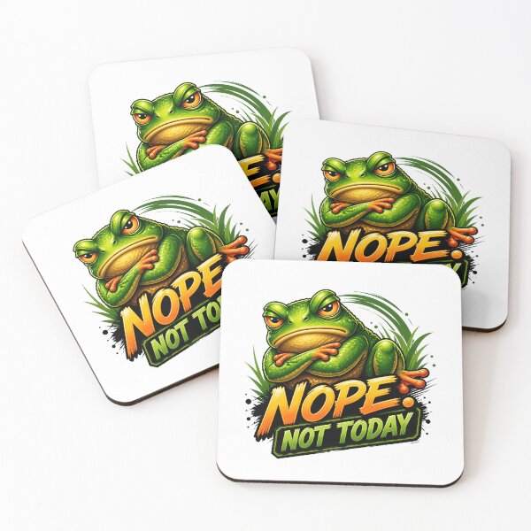 Item preview, Grumpy Frog Nope Not Today Funny Frog designed and sold by WhooHoo-Art.