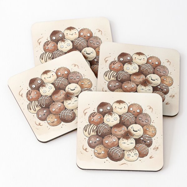 Item preview, Cute Chocolate Truffles Kawaii Cocoa Sweet Treats designed and sold by DuckOddity.