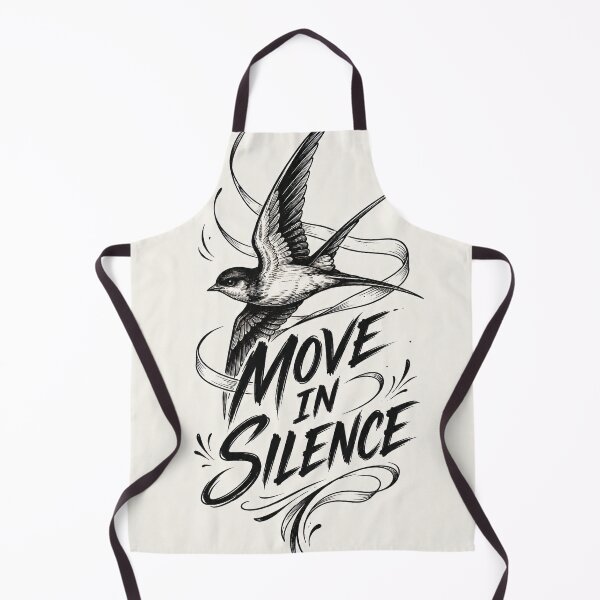 Item preview, Move In Silence Swallow Line Art Print | Minimalist Motivational Wall Art designed and sold by SoftSpaceDesign.