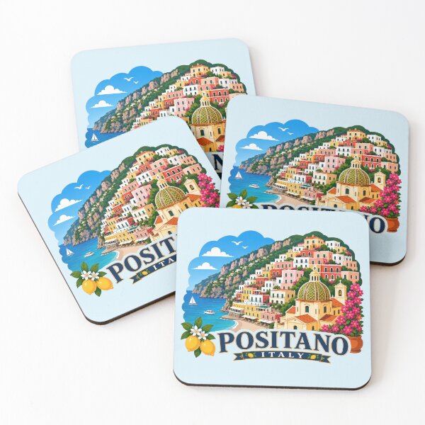 Item preview, Positano, Italy - Amalfi Coast Mediterranean designed and sold by Myra365Art.