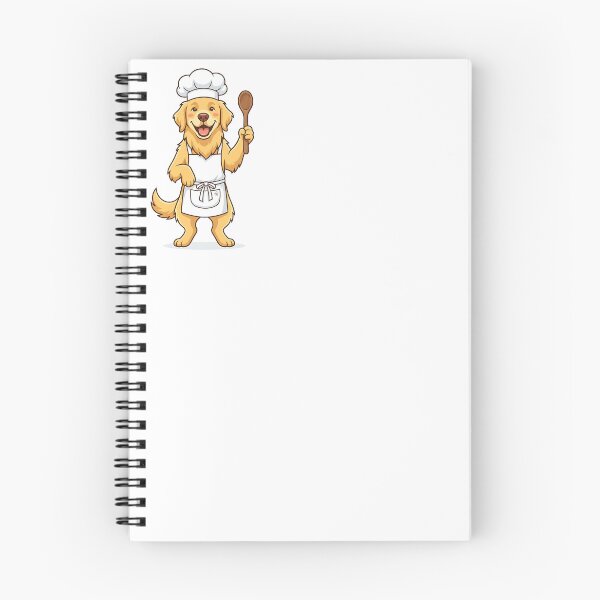 Item preview, Golden Retriever Chef Cooking with Wooden Spoon Vector Illustration designed and sold by PictoVibe.