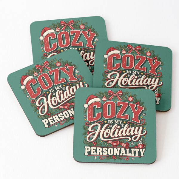 Item preview, Cozy Is My Holiday Personality – Christmas Typography designed and sold by  MAD's Recreation Studio.