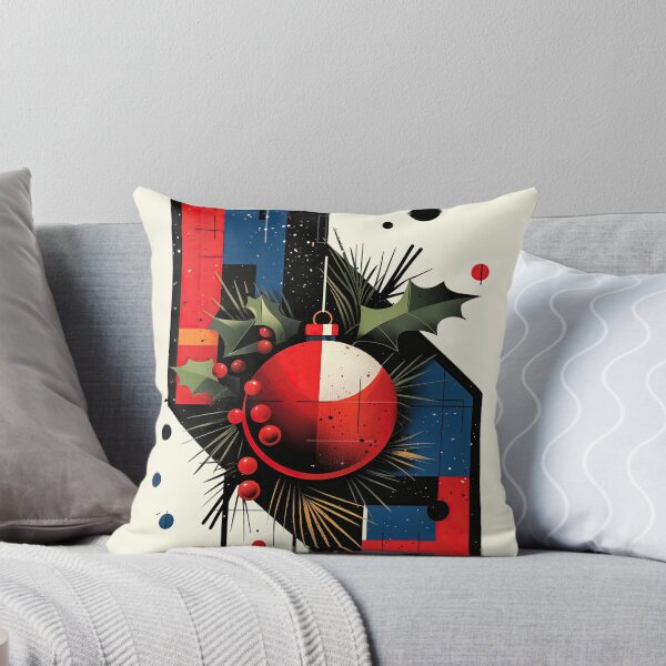 Item preview, Modern Abstract Christmas Ornament and Holly Art designed and sold by colorful-white.