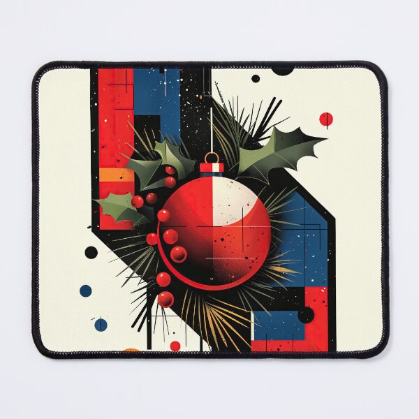 Item preview, Modern Abstract Christmas Ornament and Holly Art designed and sold by colorful-white.