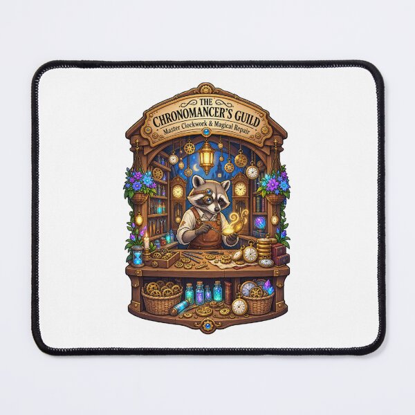 Item preview, Chronomancer’s Guild Raccoon | Magical Clockwork Repair | Steampunk Fantasy designed and sold by MrDev.