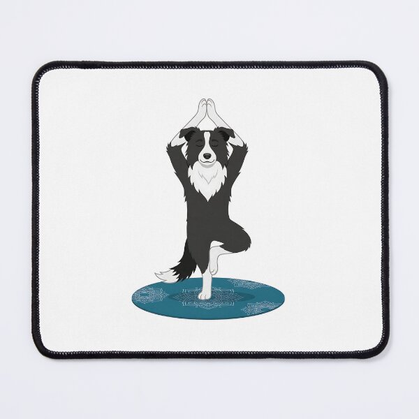 Item preview, Border Collie Yoga Tree Pose Meditation Vector Illustration designed and sold by PictoVibe.