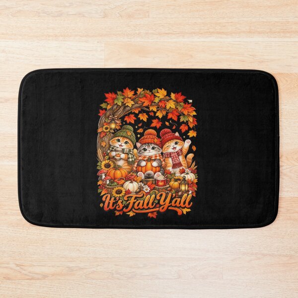 Item preview, It’s Fall Y’all Cute Kittens Pumpkin Autumn designed and sold by VioletNance.