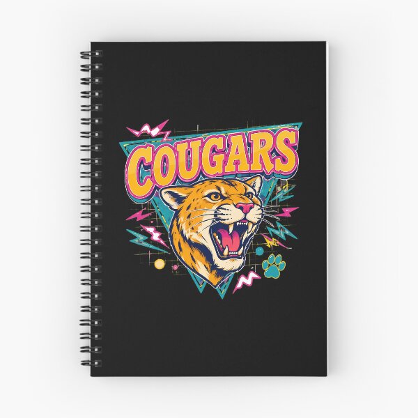 Item preview, Cougars Wildcat Mascot Neon Retro 80s School Spirit Graphic Design designed and sold by ScottClar95063.