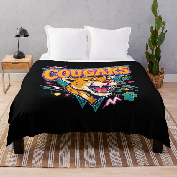 Item preview, Cougars Wildcat Mascot Neon Retro 80s School Spirit Graphic Design designed and sold by ScottClar95063.